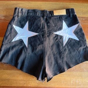 Nasty Gal Denim Star Bum Mom Shorts